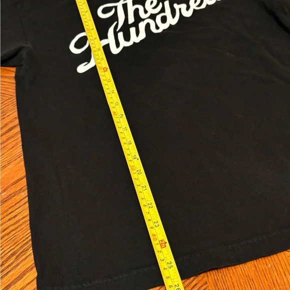 The Hundreds Black Tee with White Script Logo - Picture 9 of 9